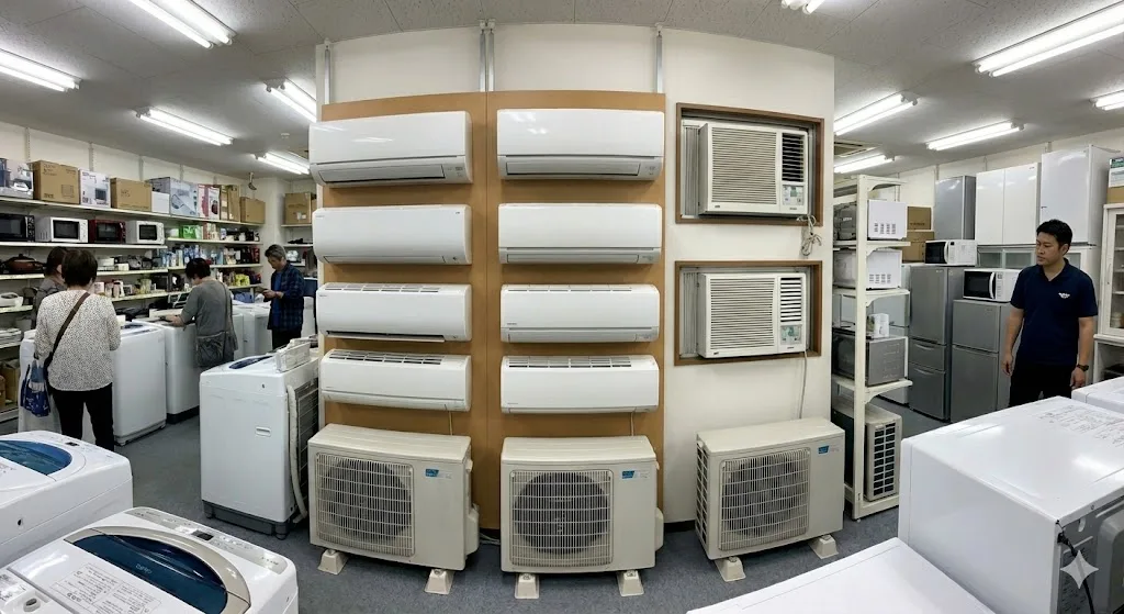 コスモスペース店舗で販売されているルームエアコン